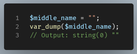 Example of an empty value.