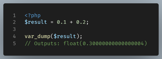 Example of how computers cannot store every decimal number exactly.