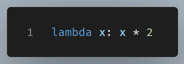 Lambda basic syntax.