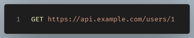 Example of a REST API request