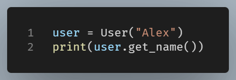 Example of how we use a getter to read data.