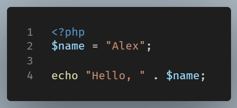Example showcasing how concatenation works.