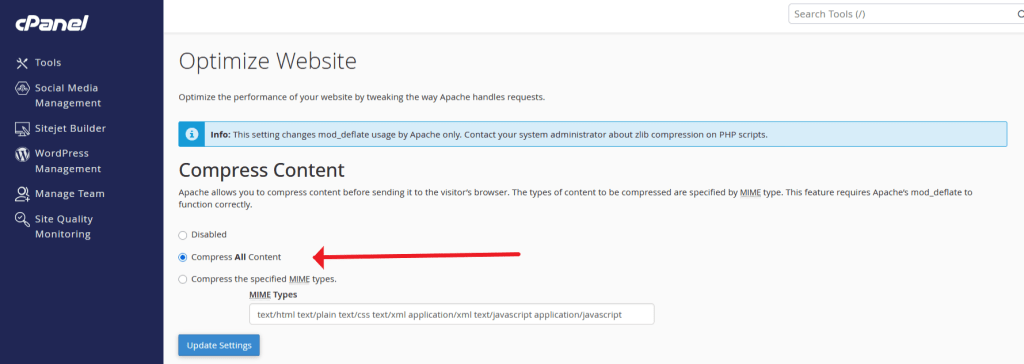 Image showing how to compress all content.