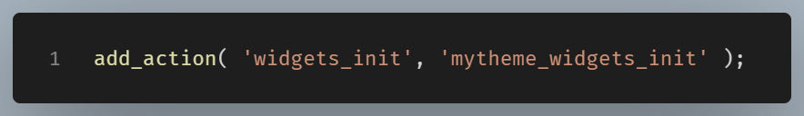 Example of the widget_init action hook