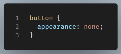 Example of using the appearance property on a button.