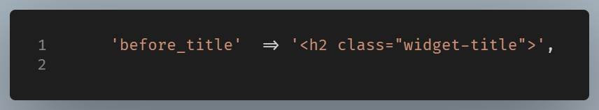 example of the title parameter in the array.