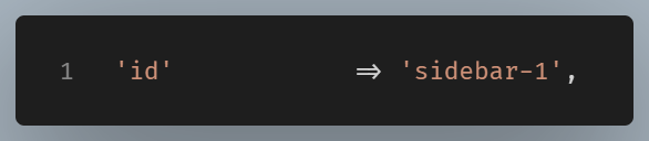 example of the id parameter in the array.