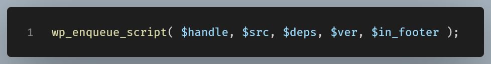 wp_enqueue_script() syntax