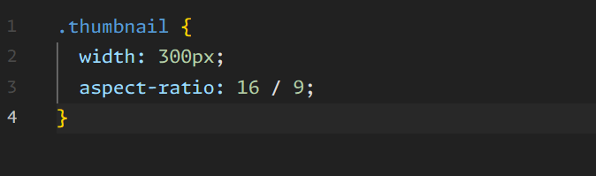Example of using aspect-ratio
