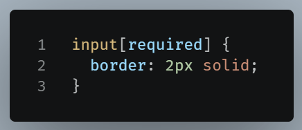 Example of an input using the required attribute.