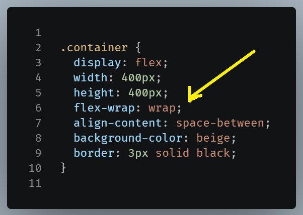 Example of using flex-wrap in CSS for wrapping the boxes into a container.