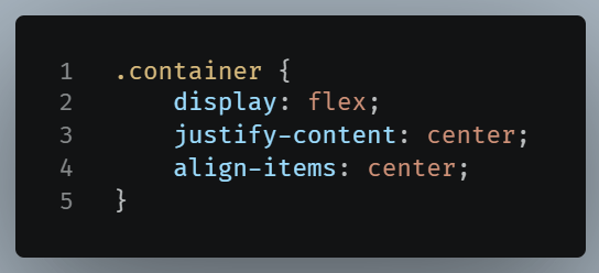 Example of centering items inside a container with flexbox.