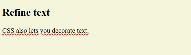 Example of the text-decoration property on a paragraph. 