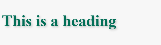 Example of using text-shadow on a heading.