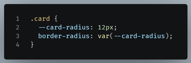 Code example of defining a custom property within a specific class.